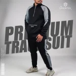 Winter Special Black & Silver Contrast Jacket & Joggers Set