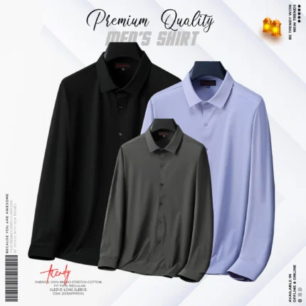 Premium MicroStitch Shirt Black, Purple & Gray Color