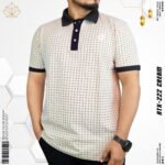 Eid Special Export Quality Premium Printed Polo Shirt: ATX 222/223 (Cream/Ash) - Image 2