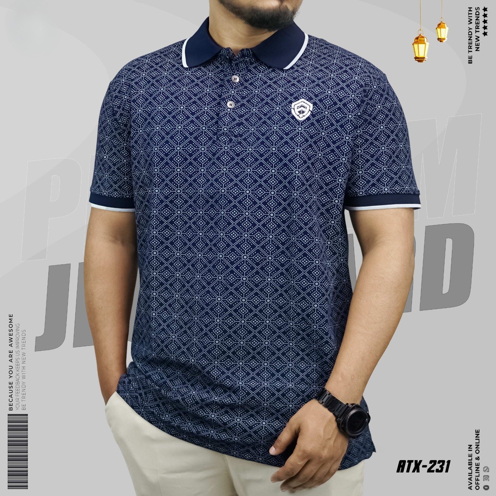 IMG-20260312-WA0005.jpg Premium All Over Polo Shirt - Black Color - Image 1